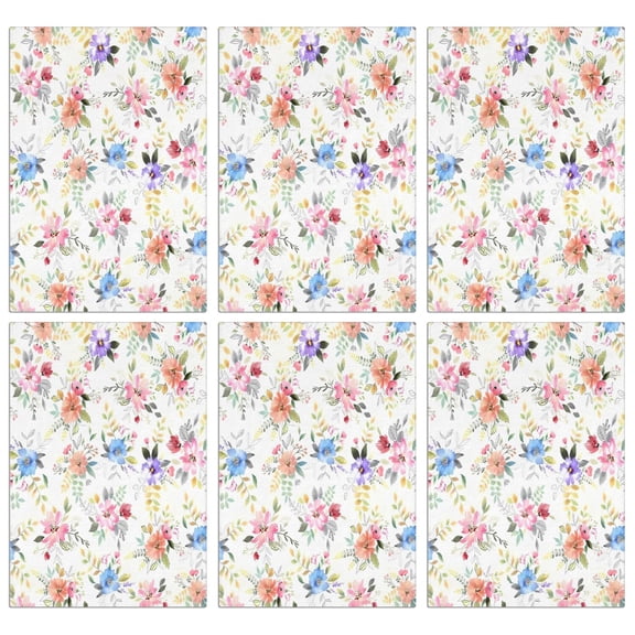 6 Pcs Funny Kitchen Towels,Pioneer Flower Floral Print Pattern Microfiber Dish Towels,Kitchen Tea Towels,Kitchen Towel Set (18" X 26")
