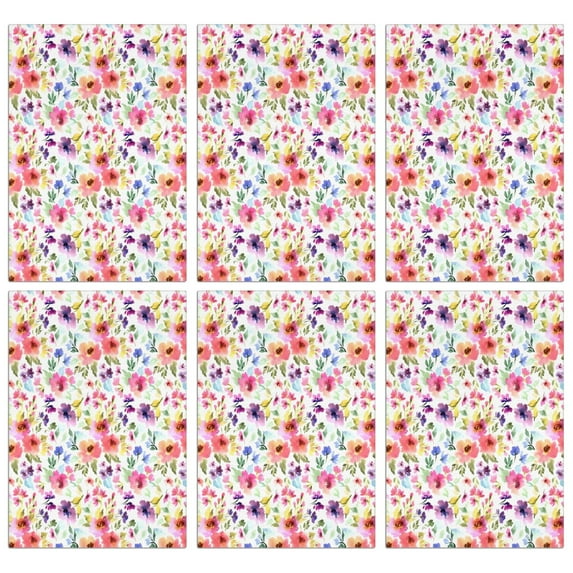 6 Pcs Funny Kitchen Towels,Pioneer Flower Floral Print Pattern Microfiber Dish Towels,Kitchen Tea Towels,Kitchen Towel Set (18" X 26")