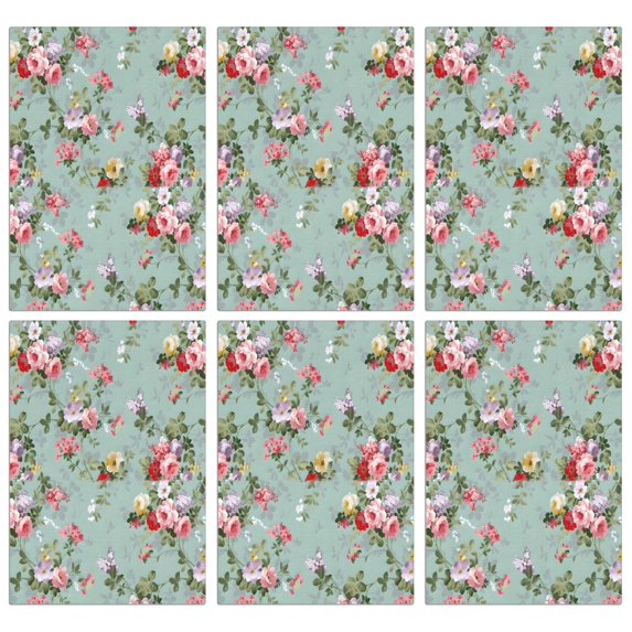 6 Pcs Funny Kitchen Towels,Pioneer Flower Floral Print Pattern Microfiber Dish Towels,Kitchen Tea Towels,Kitchen Towel Set (18" X 26")