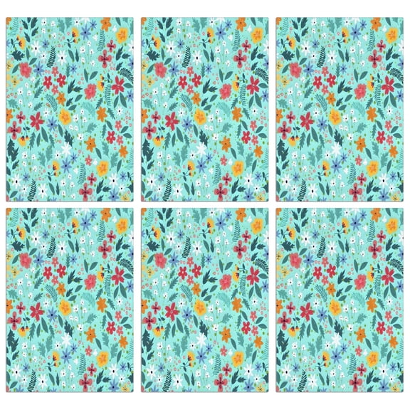 6 Pcs Funny Kitchen Towels,Pioneer Flower Floral Print Pattern Microfiber Dish Towels,Kitchen Tea Towels,Kitchen Towel Set (18" X 26")