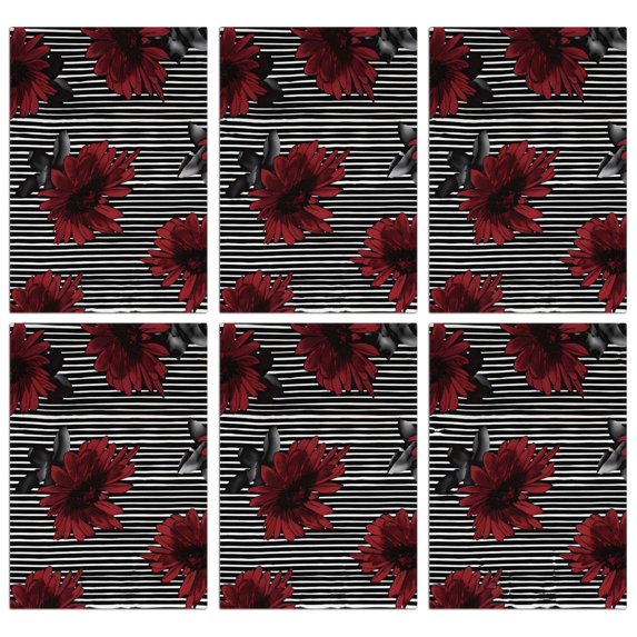 6 Pcs Funny Kitchen Towels,Pioneer Flower Floral Print Pattern Microfiber Dish Towels,Kitchen Tea Towels,Kitchen Towel Set (18" X 26")