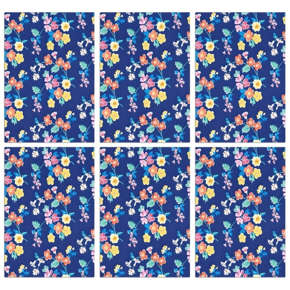 6 Pcs Funny Kitchen Towels,Pioneer Flower Floral Print Pattern Microfiber Dish Towels,Kitchen Tea Towels,Kitchen Towel Set (18" X 26")