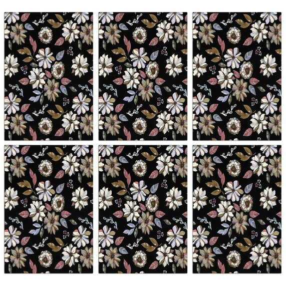 6 Pcs Funny Kitchen Towels,Pioneer Flower Floral Print Pattern Microfiber Dish Towels,Kitchen Tea Towels,Kitchen Towel Set (18" X 26")
