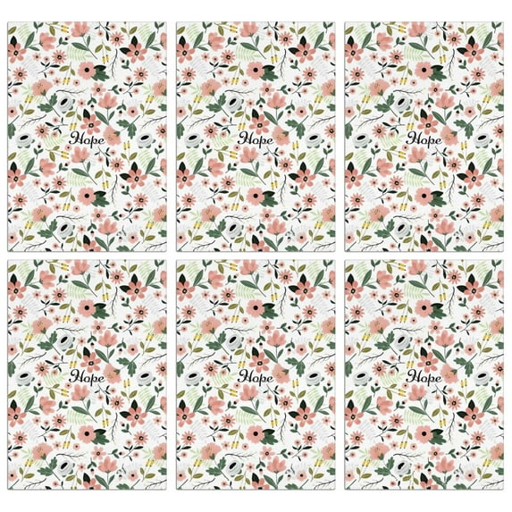 6 Pcs Funny Kitchen Towels,Pioneer Flower Floral Print Pattern Microfiber Dish Towels,Kitchen Tea Towels,Kitchen Towel Set (18" X 26")