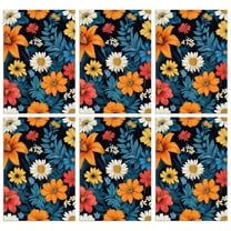 6 Pcs Funny Kitchen Towels,Pioneer Flower Floral Print Pattern Microfiber Dish Towels,Kitchen Tea Towels,Kitchen Towel Set (18" X 26")