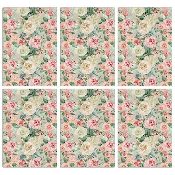 6 Pcs Funny Kitchen Towels,Pioneer Flower Floral Print Pattern Microfiber Dish Towels,Kitchen Tea Towels,Kitchen Towel Set (18" X 26")
