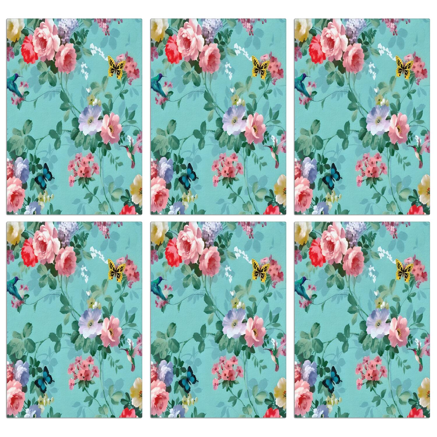 6 Pcs Funny Kitchen Towels,Pioneer Flower Floral Print Pattern Microfiber Dish Towels,Kitchen Tea Towels,Kitchen Towel Set (18" X 26")
