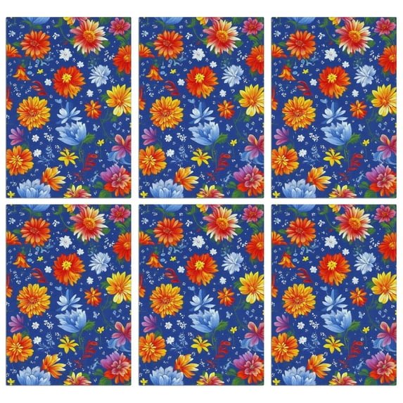 6 Pcs Funny Kitchen Towels,Pioneer Flower Microfiber Dish Towels,Kitchen Tea Towels,Kitchen Towel Set (18" X 26")