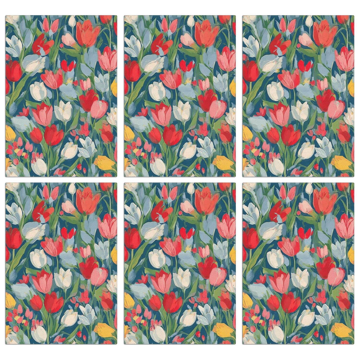 6 Pcs Funny Kitchen Towels,Pioneer Flower Microfiber Dish Towels,Kitchen Tea Towels,Kitchen Towel Set (18" X 26")