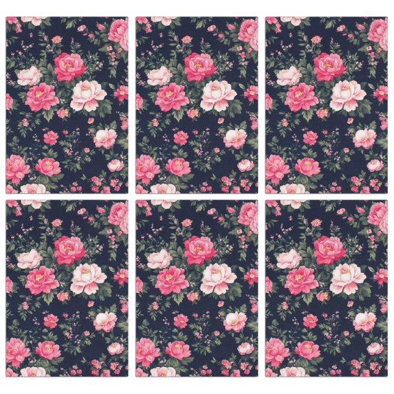 6 Pcs Funny Kitchen Towels,Pioneer Flower Microfiber Dish Towels,Kitchen Tea Towels,Kitchen Towel Set (18" X 26")