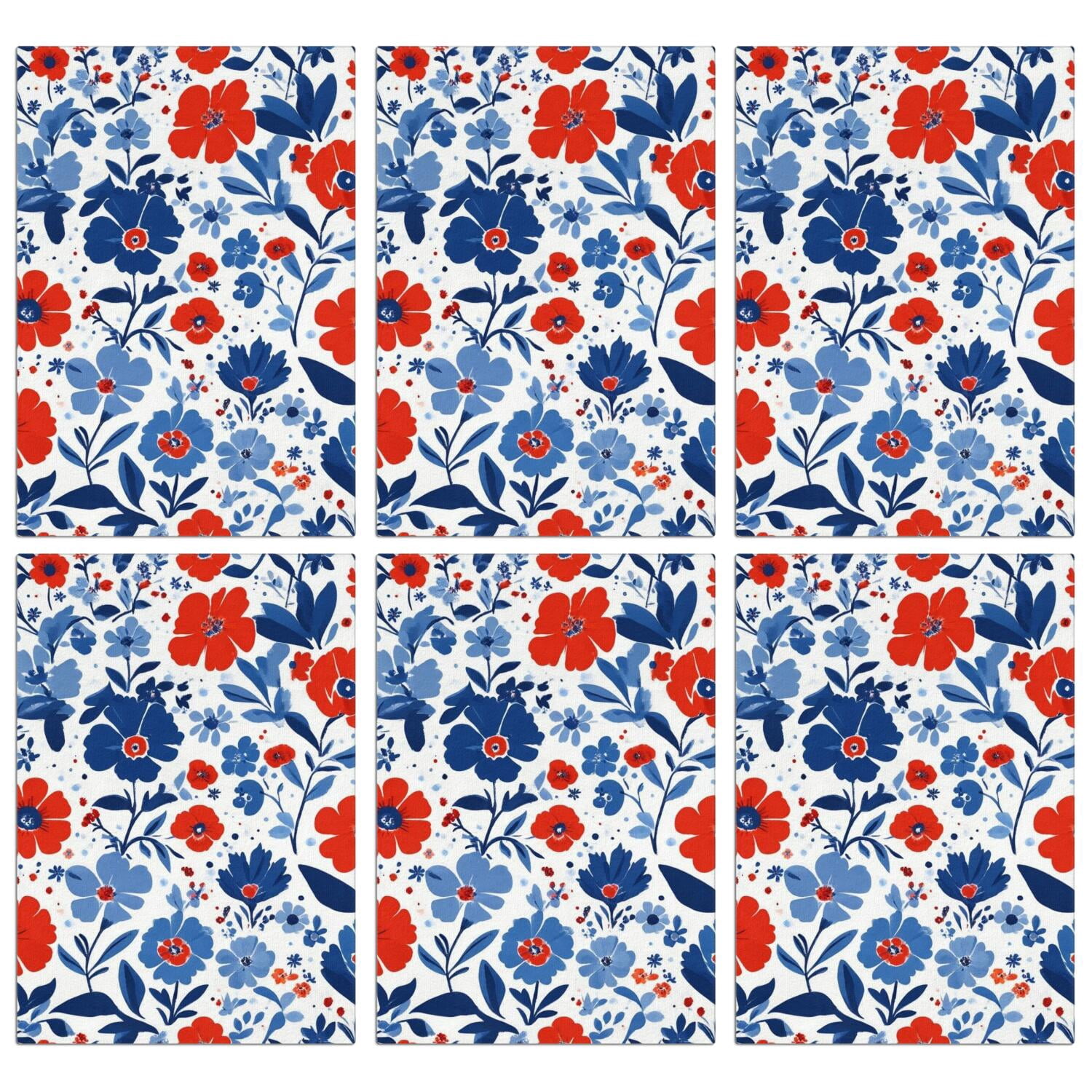 6 Pcs Funny Kitchen Towels,Pioneer Flower Microfiber Dish Towels,Kitchen Tea Towels,Kitchen Towel Set (18" X 26")