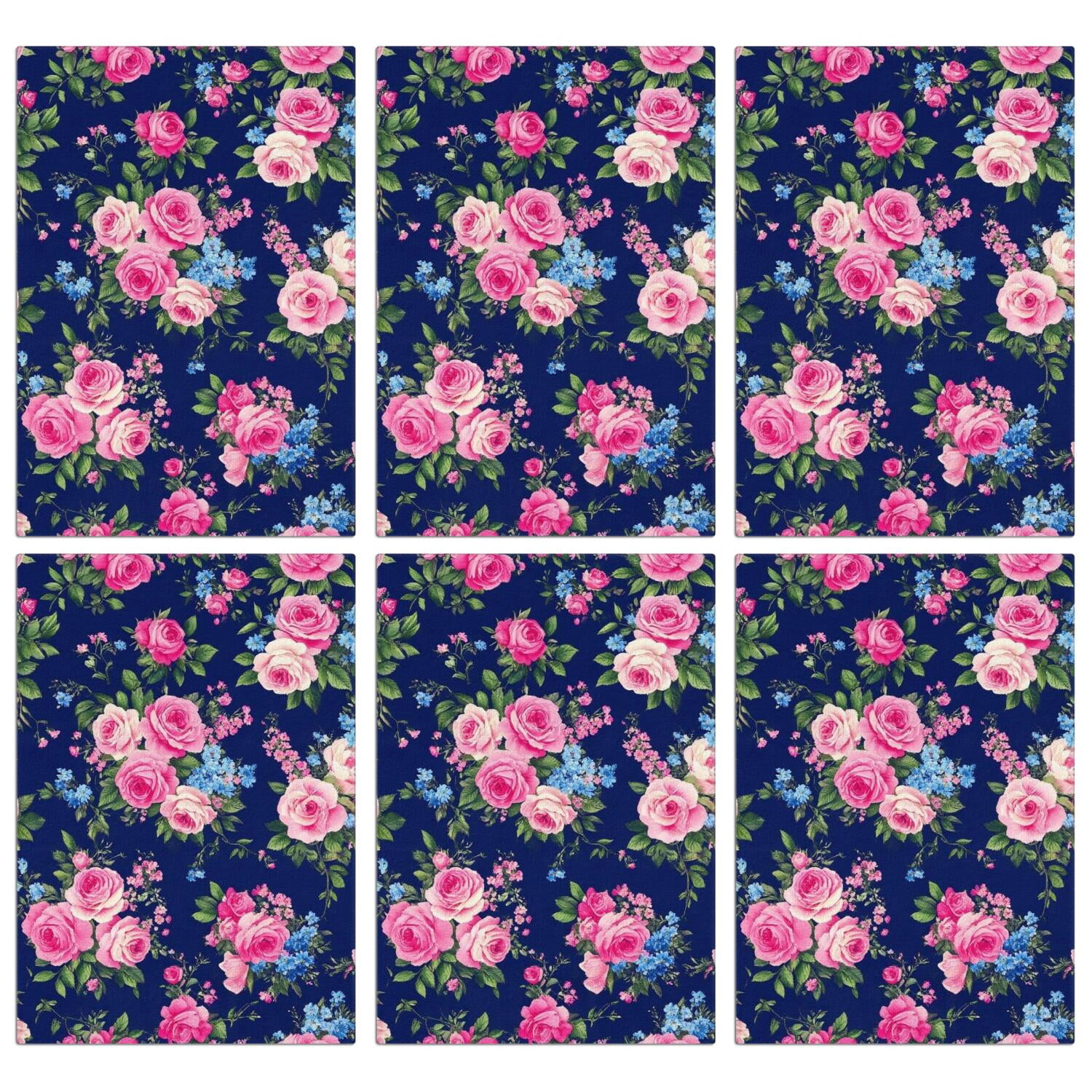 6 Pcs Funny Kitchen Towels,Pioneer Flower Microfiber Dish Towels,Kitchen Tea Towels,Kitchen Towel Set (18" X 26")