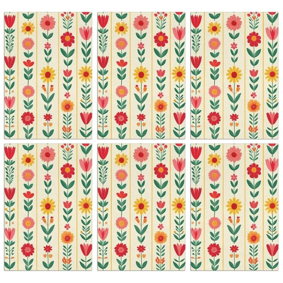 6 Pcs Funny Kitchen Towels,Pioneer Flower Microfiber Dish Towels,Kitchen Tea Towels,Kitchen Towel Set (18" X 26")