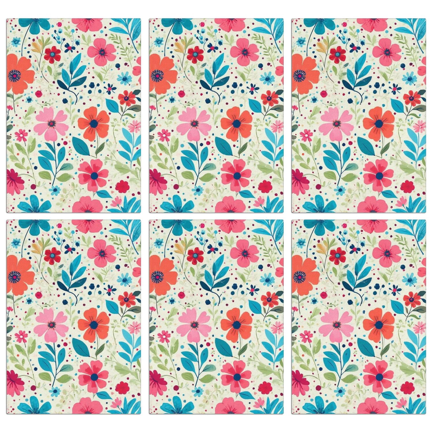 6 Pcs Funny Kitchen Towels,Pioneer Flower Microfiber Dish Towels,Kitchen Tea Towels,Kitchen Towel Set (18" X 26")