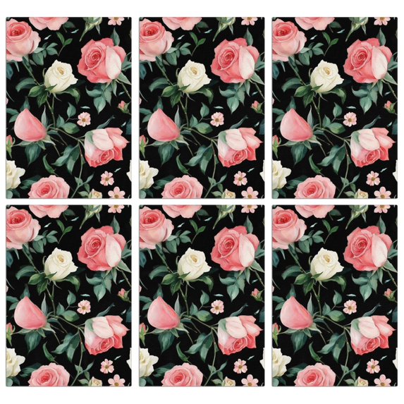 6 Pcs Funny Kitchen Towels,Pioneer Flower Microfiber Dish Towels,Kitchen Tea Towels,Kitchen Towel Set (18" X 26")