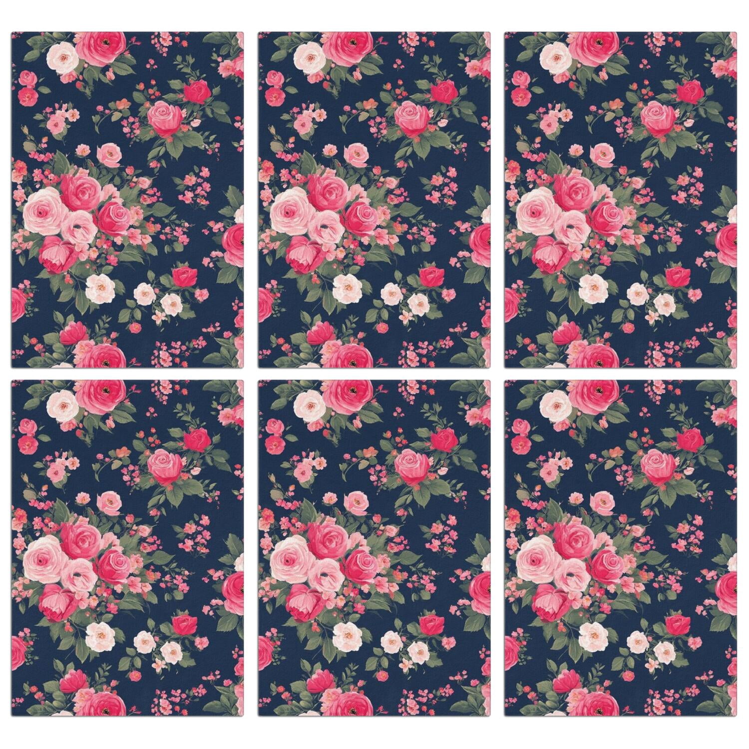 6 Pcs Funny Kitchen Towels,Pioneer Flower Microfiber Dish Towels,Kitchen Tea Towels,Kitchen Towel Set (18" X 26")
