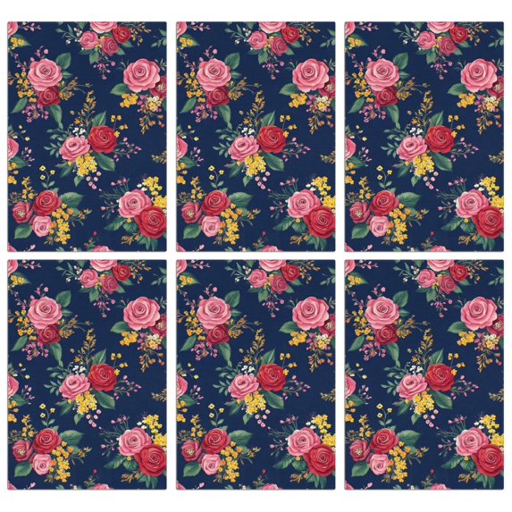 6 Pcs Funny Kitchen Towels,Pioneer Flower Microfiber Dish Towels,Kitchen Tea Towels,Kitchen Towel Set (18" X 26")