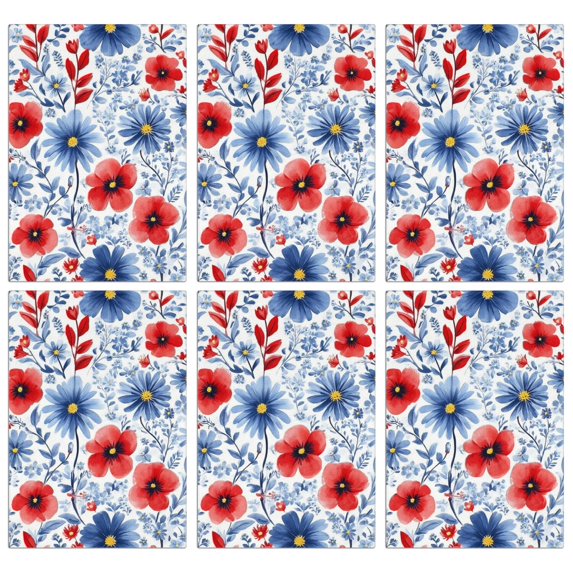 6 Pcs Funny Kitchen Towels,Pioneer Flower Microfiber Dish Towels,Kitchen Tea Towels,Kitchen Towel Set (18" X 26")