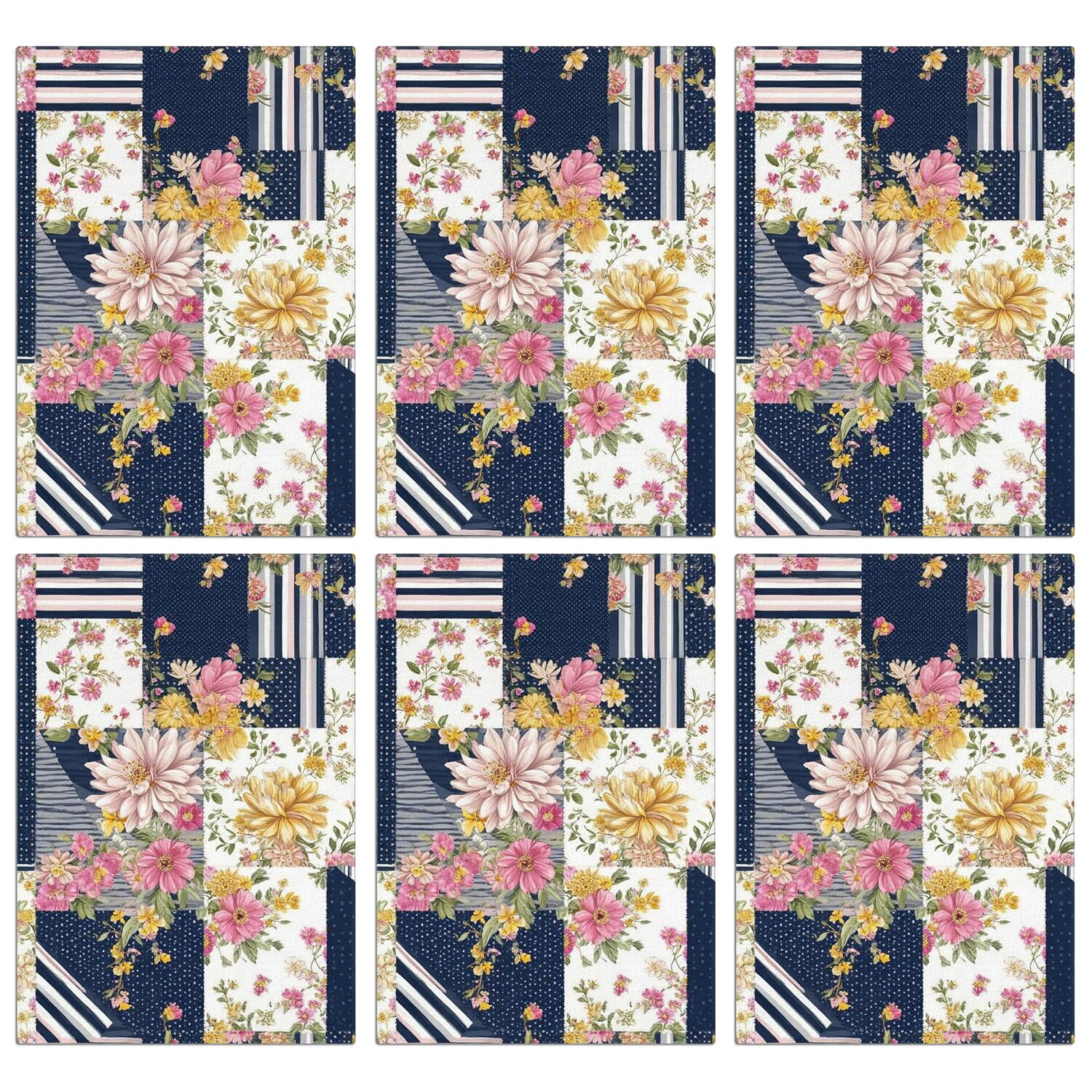 6 Pcs Funny Kitchen Towels,Pioneer Flower Microfiber Dish Towels,Kitchen Tea Towels,Kitchen Towel Set (18" X 26")