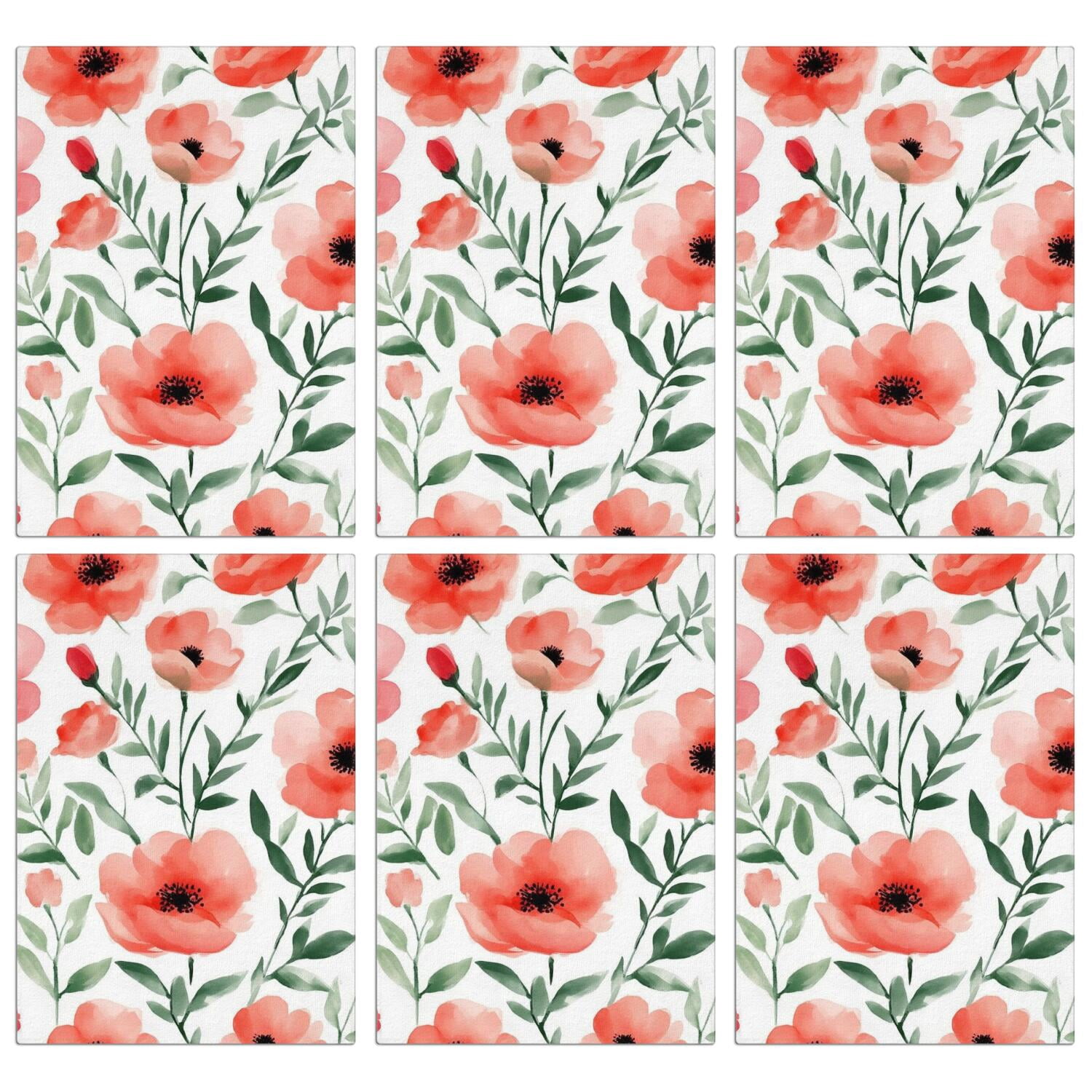 6 Pcs Funny Kitchen Towels,Pioneer Flower Microfiber Dish Towels,Kitchen Tea Towels,Kitchen Towel Set (18" X 26")
