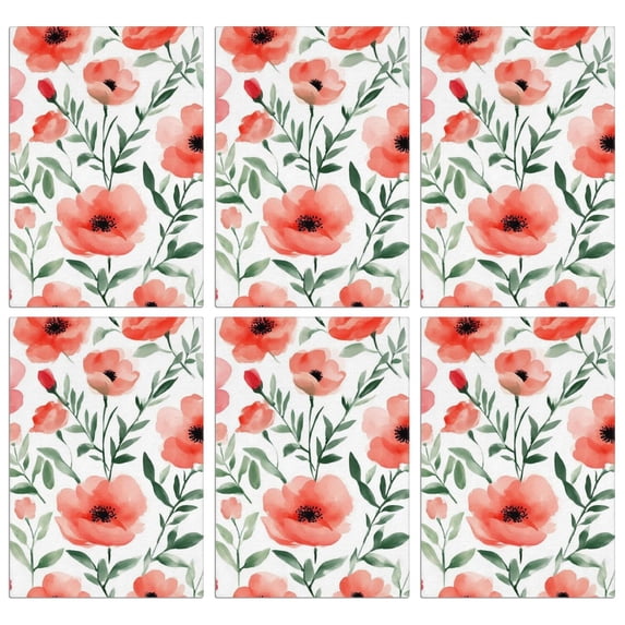 6 Pcs Funny Kitchen Towels,Pioneer Flower Microfiber Dish Towels,Kitchen Tea Towels,Kitchen Towel Set (18" X 26")