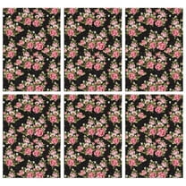 6 Pcs Funny Kitchen Towels,Pioneer Flower Floral Print Pattern Microfiber Dish Towels,Kitchen Tea Towels,Kitchen Towel Set (18" X 26")