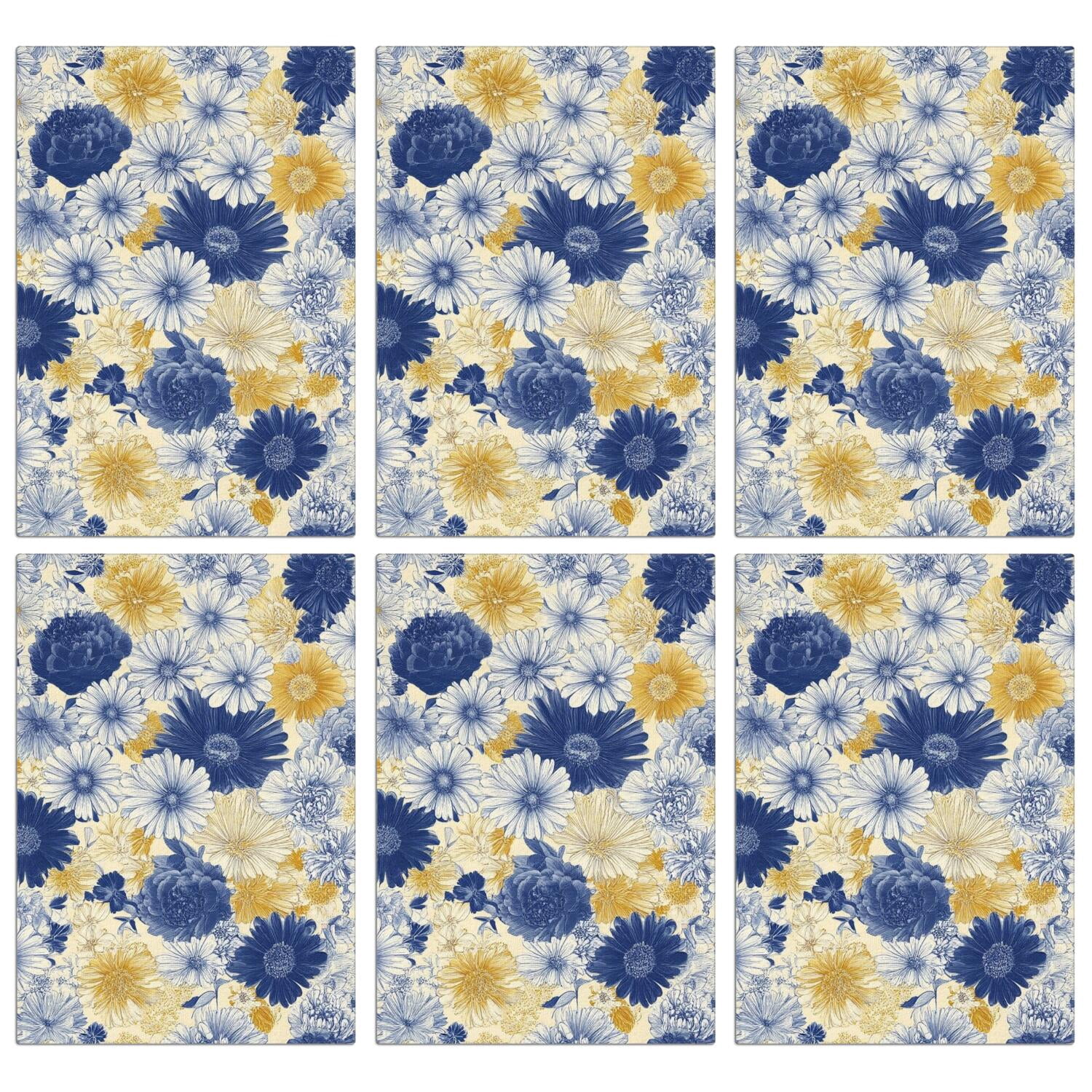 6 Pcs Funny Kitchen Towels,Pioneer Flower Microfiber Dish Towels,Kitchen Tea Towels,Kitchen Towel Set (18" X 26")