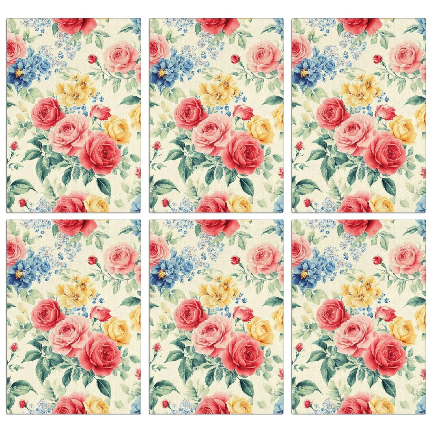 6 Pcs Funny Kitchen Towels,Pioneer Flower Microfiber Dish Towels,Kitchen Tea Towels,Kitchen Towel Set (18" X 26")