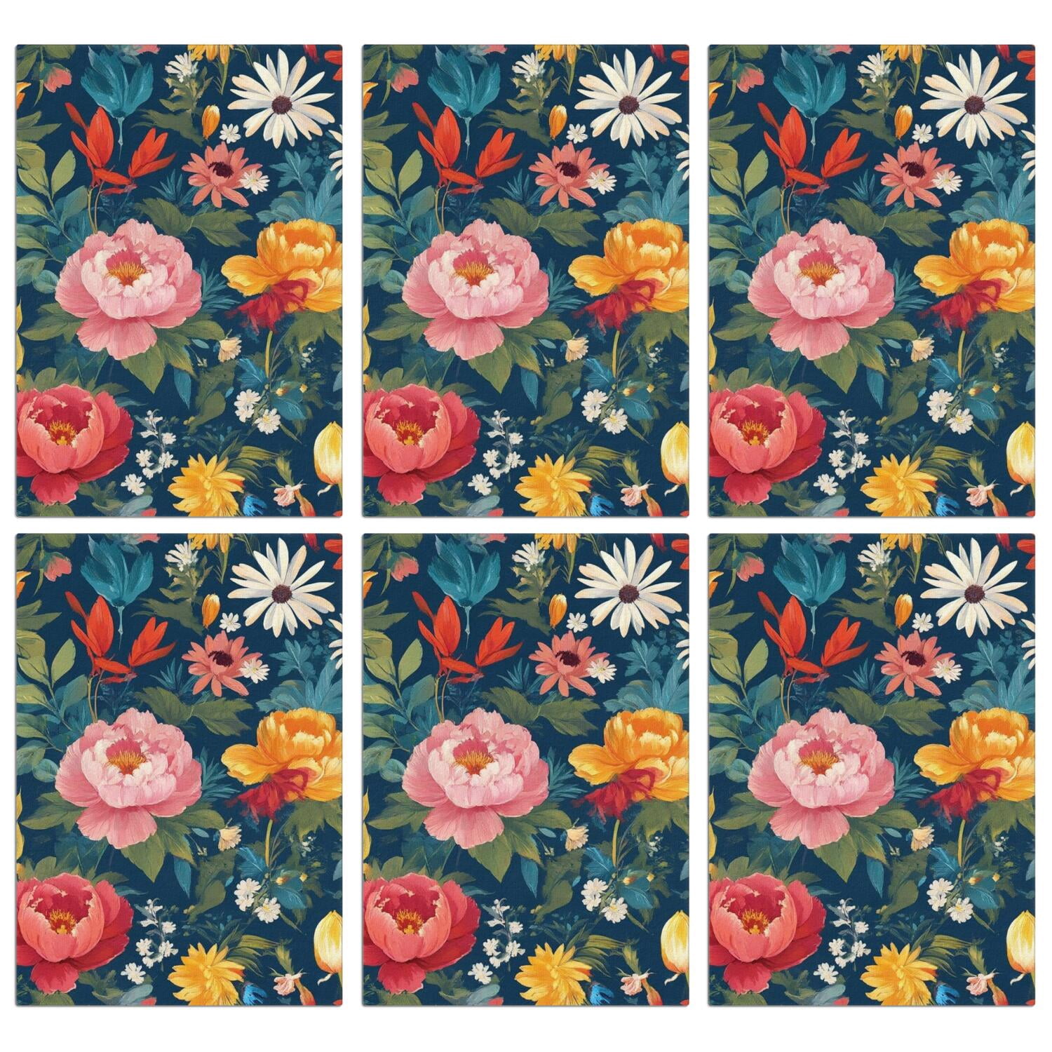 6 Pcs Funny Kitchen Towels,Pioneer Flower Microfiber Dish Towels,Kitchen Tea Towels,Kitchen Towel Set (18" X 26")
