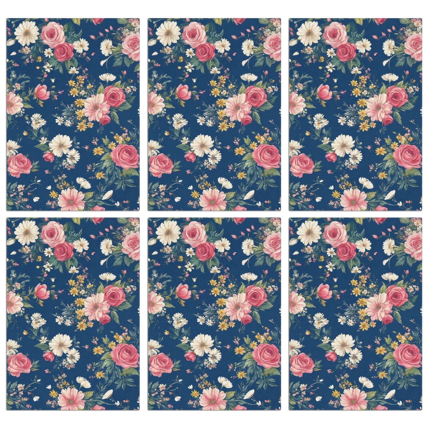 6 Pcs Funny Kitchen Towels,Pioneer Flower Microfiber Dish Towels,Kitchen Tea Towels,Kitchen Towel Set (18" X 26")