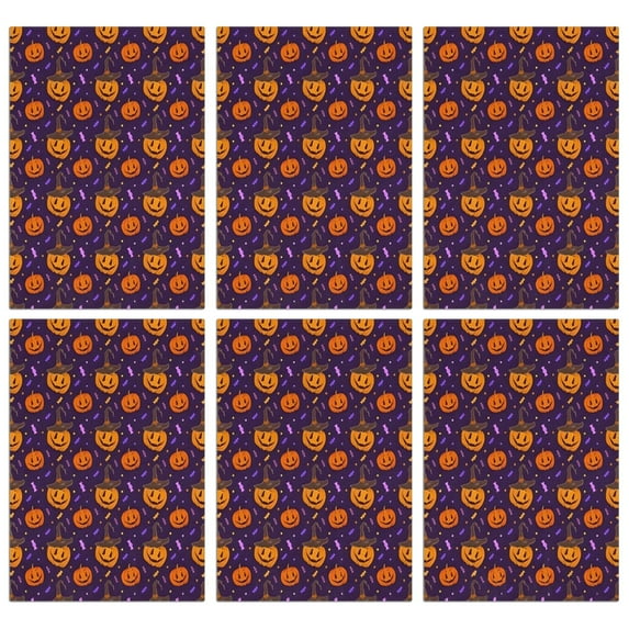 6 Pcs Funny Kitchen Towels,Pumpkin Hat Halloween Pattern Microfiber Dish Towels,Kitchen Tea Towels,Kitchen Towel Set (18" X 26")