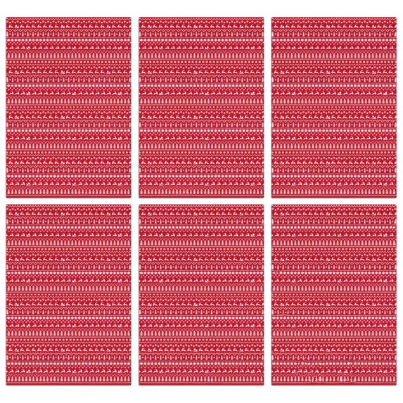 6 Pcs Funny Kitchen Towels,Red Christmas Pattern Microfiber Dish Towels,Kitchen Tea Towels,Kitchen Towel Set (18" X 26")