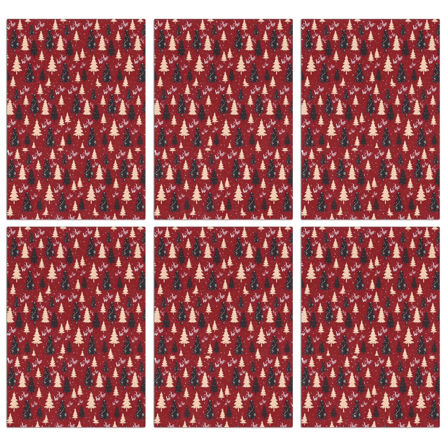6 Pcs Funny Kitchen Towels,Red Christmas Tree Pattern Microfiber Dish Towels,Kitchen Tea Towels,Kitchen Towel Set (18" X 26")