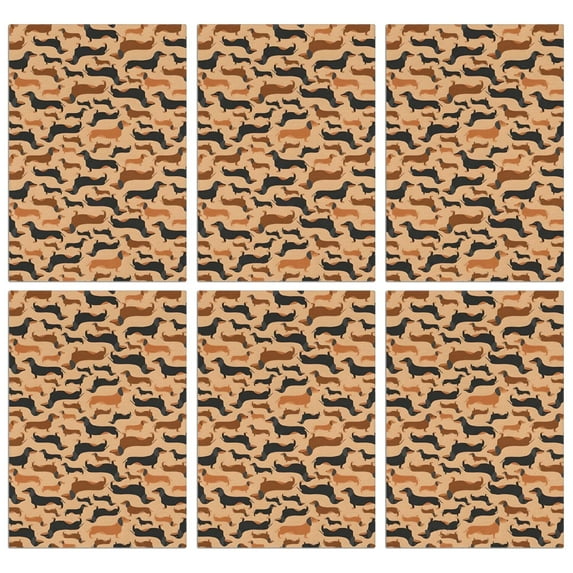 6 Pcs Funny Kitchen Towels,Retro Style Dachshunds Microfiber Dish Towels,Kitchen Tea Towels,Kitchen Towel Set (18" X 26")