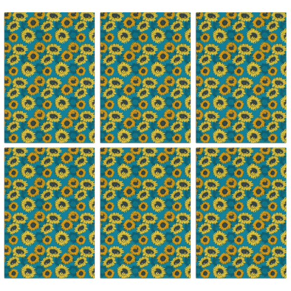 6 Pcs Funny Kitchen Towels,Sunflower Microfiber Dish Towels,Kitchen Tea Towels,Kitchen Towel Set (18" X 26")