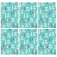 thumbnail image 1 of 6 Pcs Funny Kitchen Towels,Turquoise Christmas Tree Pattern Microfiber Dish Towels,Kitchen Tea Towels,Kitchen Towel Set (18" X 26"), 1 of 7