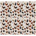 thumbnail image 1 of 6 Pcs Funny Kitchen Towels,White Chicken Brown Chick Pattern Microfiber Dish Towels,Kitchen Tea Towels,Kitchen Towel Set (18" X 26"), 1 of 7