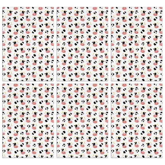 6 Pcs Funny Kitchen Towels,White Cow Dot Pattern Microfiber Dish Towels,Kitchen Tea Towels,Kitchen Towel Set (18" X 26")