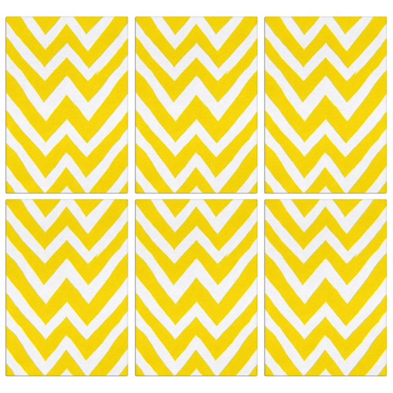 6 Pcs Funny Kitchen Towels,Yellow Modern Art Geometric Microfiber Dish Towels,Kitchen Tea Towels,Kitchen Towel Set (18" X 26")