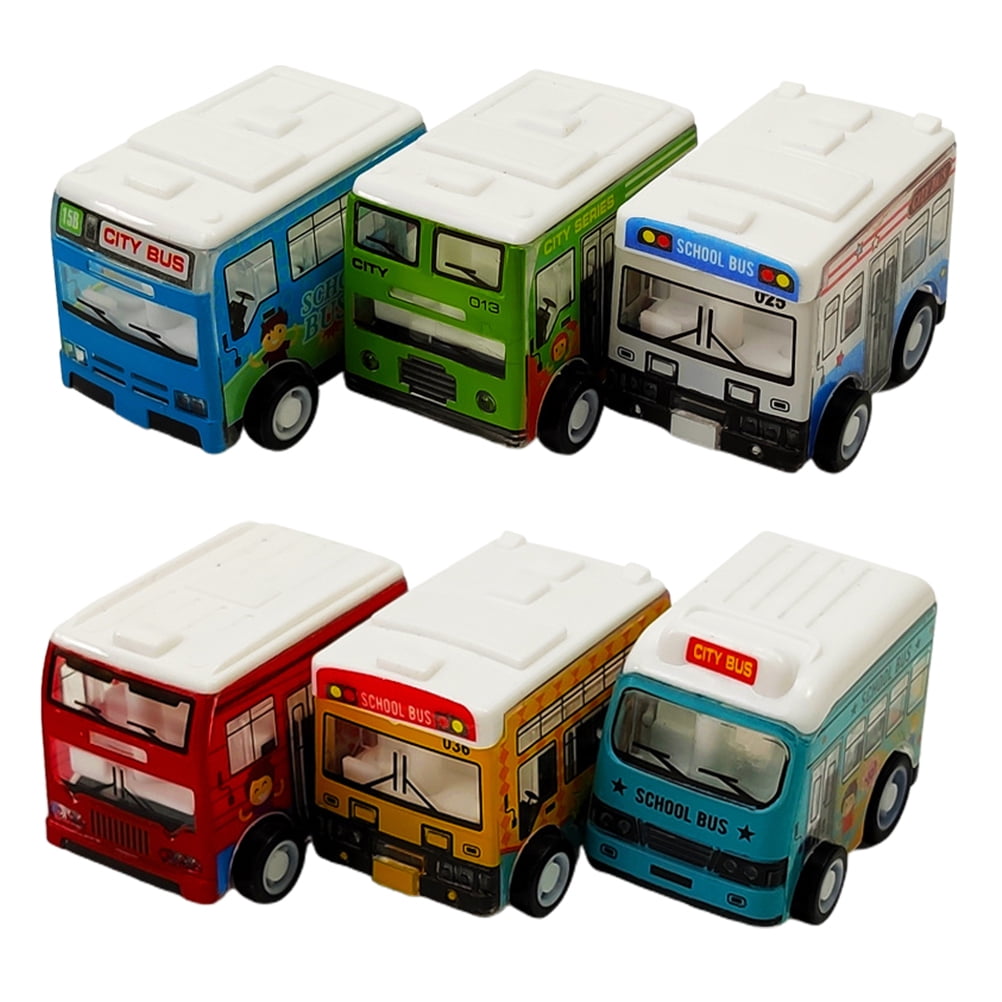 6 Pcs Funny Toy Identification Training Truck Work Function Buses Scale