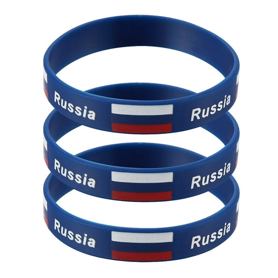 MIPCASE 6-Pack Flexible Silicone Wristbands with Country Flags, Soft Comfortable Bands for Sports, Games, and Party Decorations