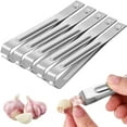 thumbnail image 1 of 6 Pcs Garlic Peelers Garlic Tweezers Garlic Peeling Tweezers Garlic Skin Remover Stainless Steel Garlic Peeler, 1 of 8