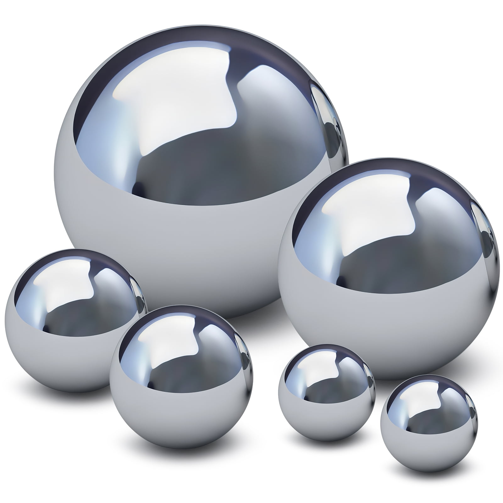 12" Stainless Steel Gazing Ball With Stand - Silver Reflective Garden Orb, Outdoor Decor