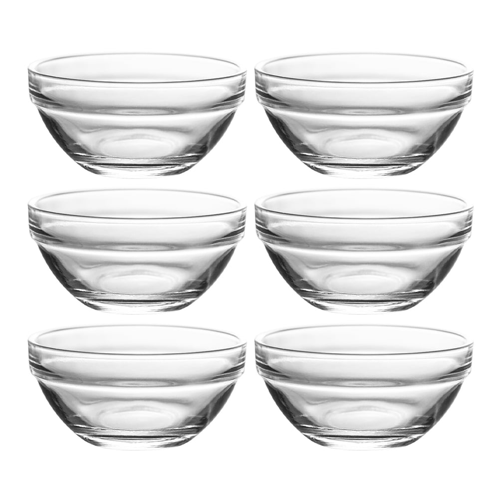 6 Pcs Glass Bowl Cake Mixing Bowls for Salad Commercial High