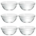 thumbnail image 1 of 6 Pcs Glass Bowls Food Container Dessert Set Cups Microwave Safe Bozai Cake Salad Toddler, 1 of 6