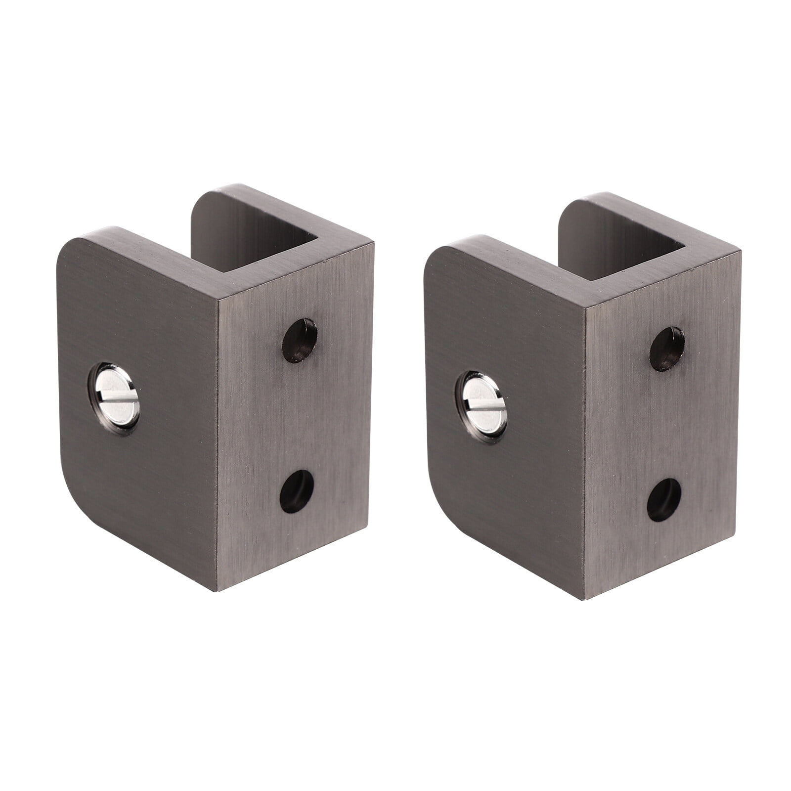 6 Pcs Glass Clip Wall Mount Shelf Clamp Bracket Adjustable Stand Metal