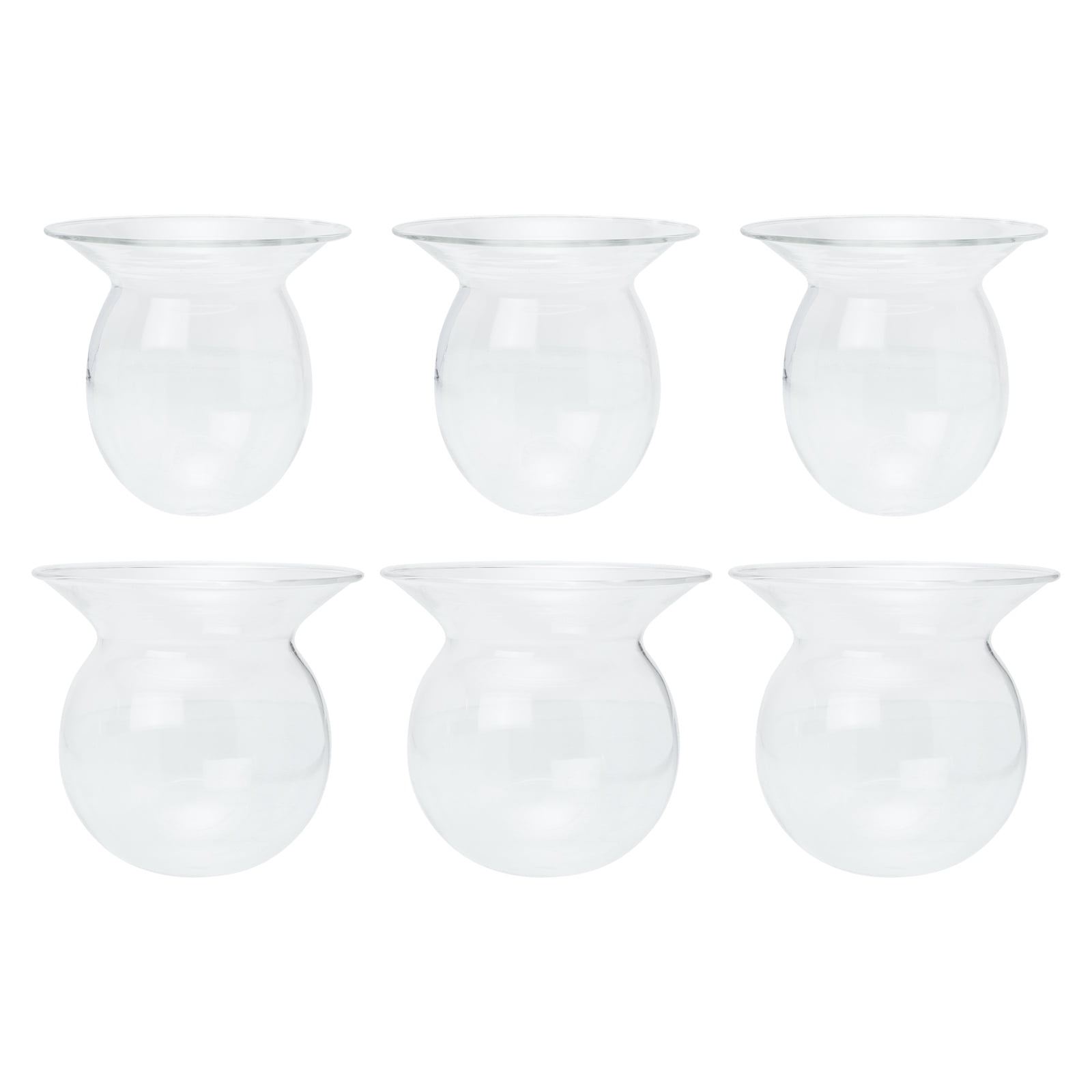 6 Pcs Glass Hydroponic Vase Floral Arrangement Container Forcing Plant Holder Flower