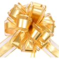 thumbnail image 1 of 6 Pcs Gold Pull Bow Party Gift Wedding Ribbon Bows for Gift Wrapping Baskets Wedding or Flower Decorations Valentine's Day Christmas Birthday Present Decorations, 1 of 7