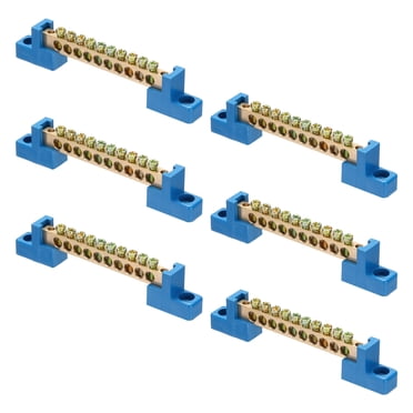 Distribution Box Connector MECCANIXITY 5 Pcs Brass - 8 Position Terminal Block For Electrical Box Ground Bus Bar
