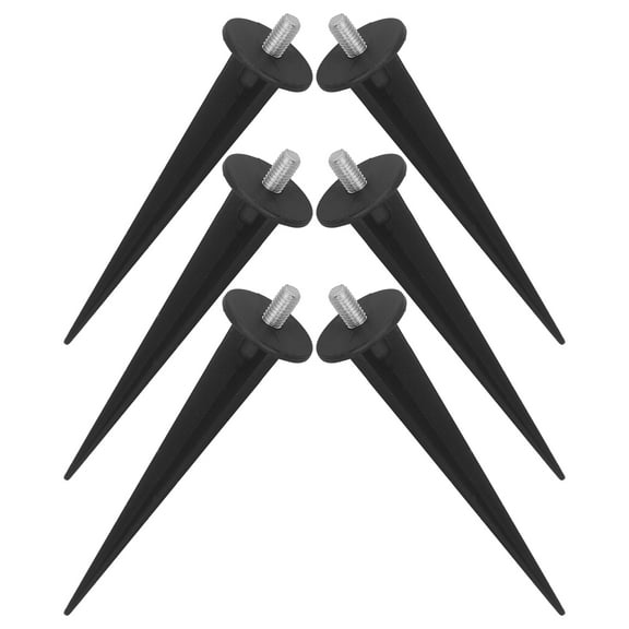 USHOBE 6Pcs Ground Stakes for Light and Outdoor Use 11.8*1.4*1.4in